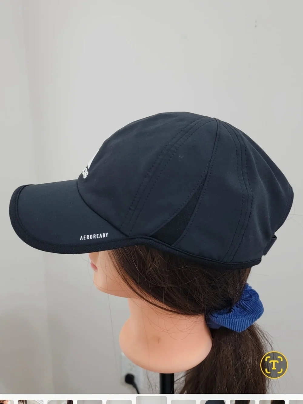 Adidas AEROREADY Black Baseball Cap OSFM Lightweight Logo Adjustable Running Hat